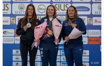 Skeet olympique – Dames. Lucie  ANASTASSIOU médaille de Bronze