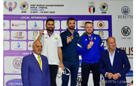 Clément BESSAGUET Champion du Monde Pistolet 25m vitesse