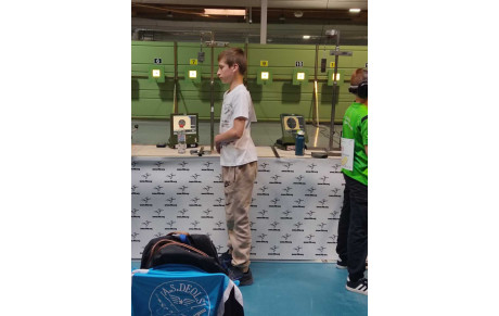 Mathis, en carabine 10m, se classe 27ième sur 148 aux Championnats de France EDT à Béziers.